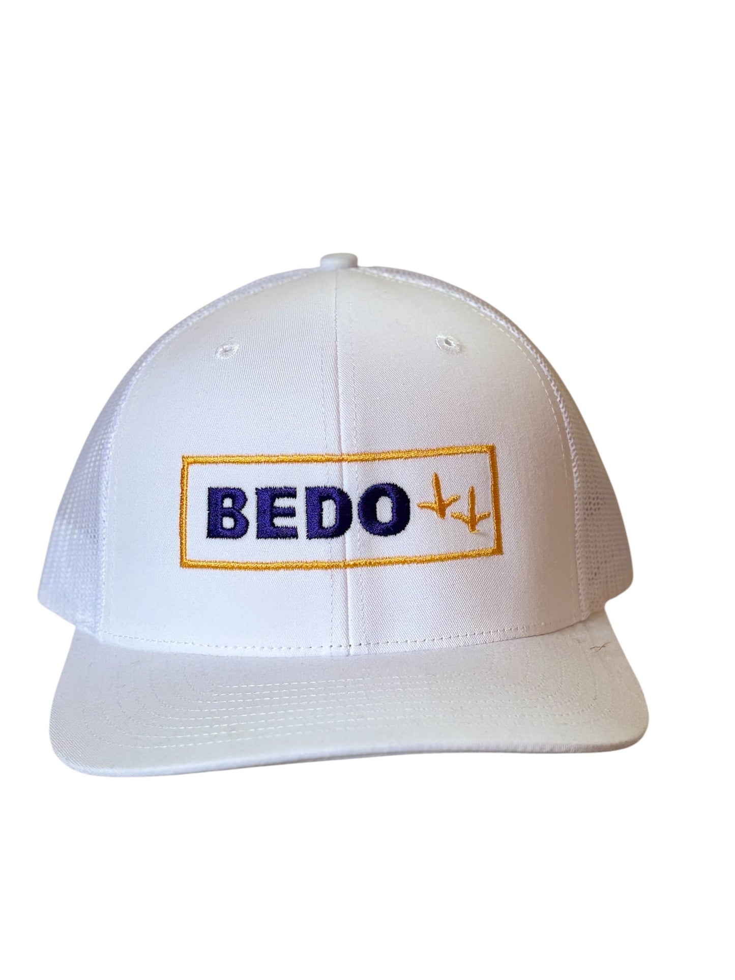 Turkey Foot Hat - White with LSU stitching