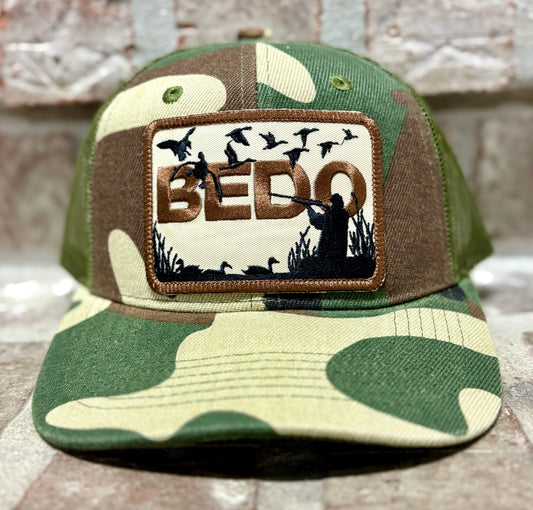 Youth Camo Brown Patch Bedo Hat