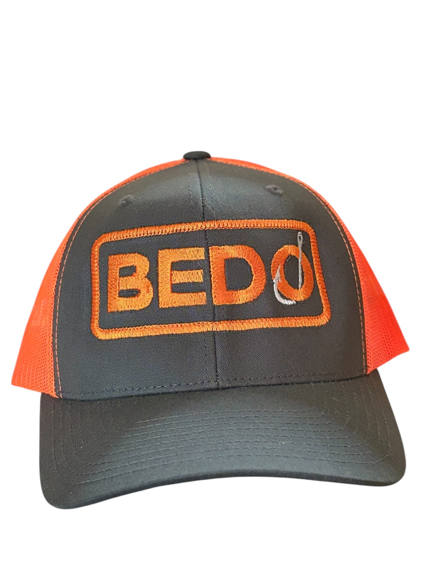 Neon Orange and Grey Hook Bedo Hat