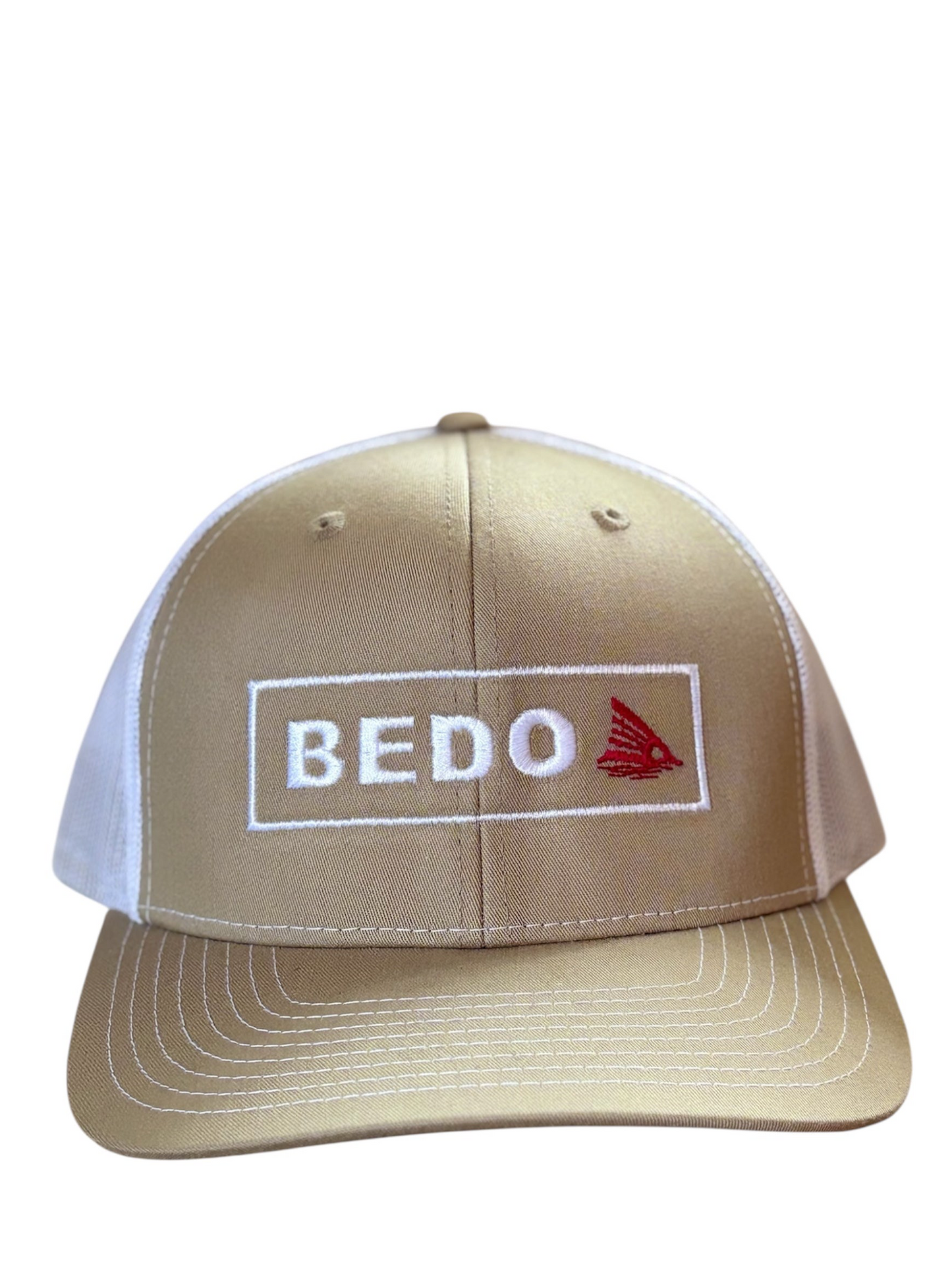 RedFin Tan and White Bedo Hat