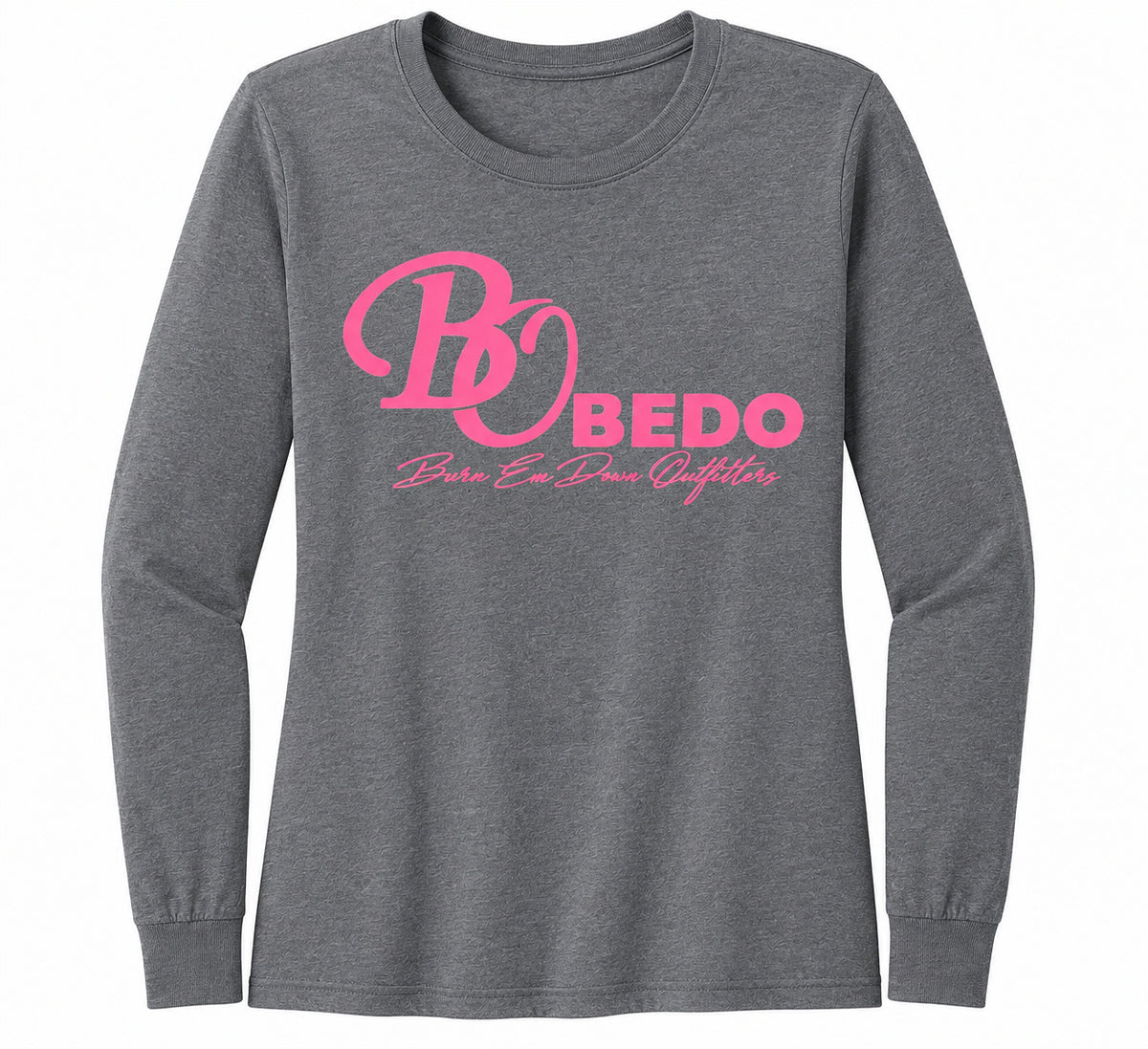 BEDO Pink Signature Long Sleeve – Charcoal