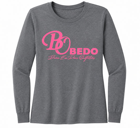 BEDO Pink Signature Long Sleeve – Charcoal