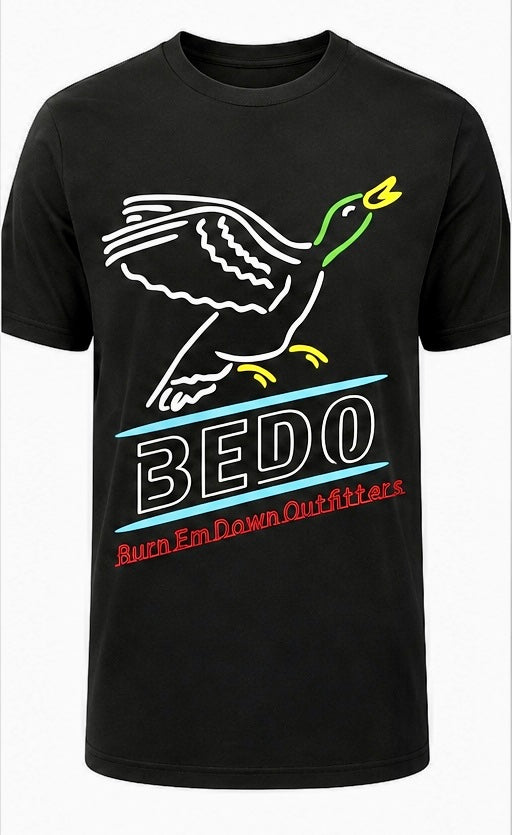 BEDO Mallard Line Art Tee – Black