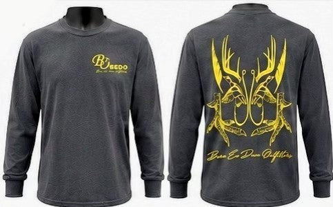 BEDO Antler Skull Long Sleeve – Charcoal