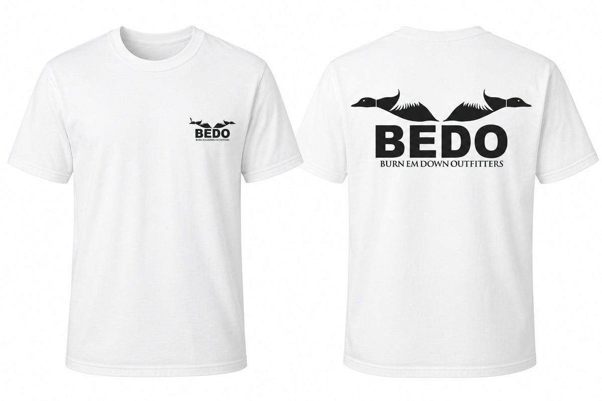 BEDO Flying Ducks Logo Tee – White