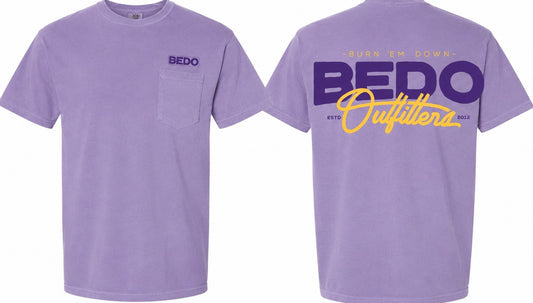BEDO Signature Outfitters Tee – Purple & Gold