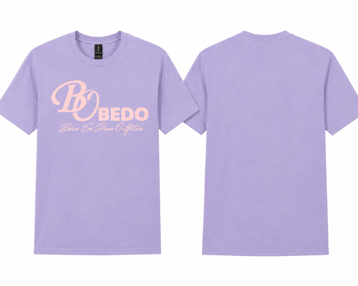 BEDO Signature Tee – Lavender & Blush Pink