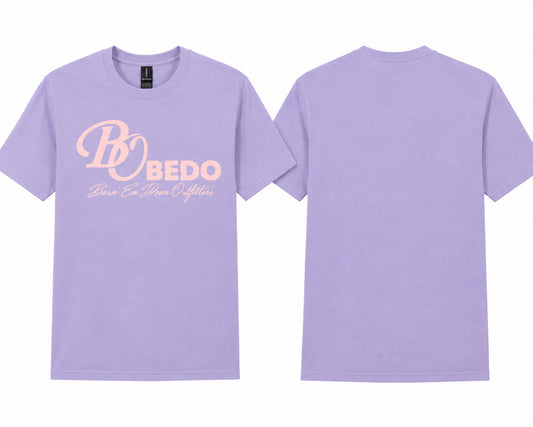 BEDO Signature Tee – Lavender & Blush Pink