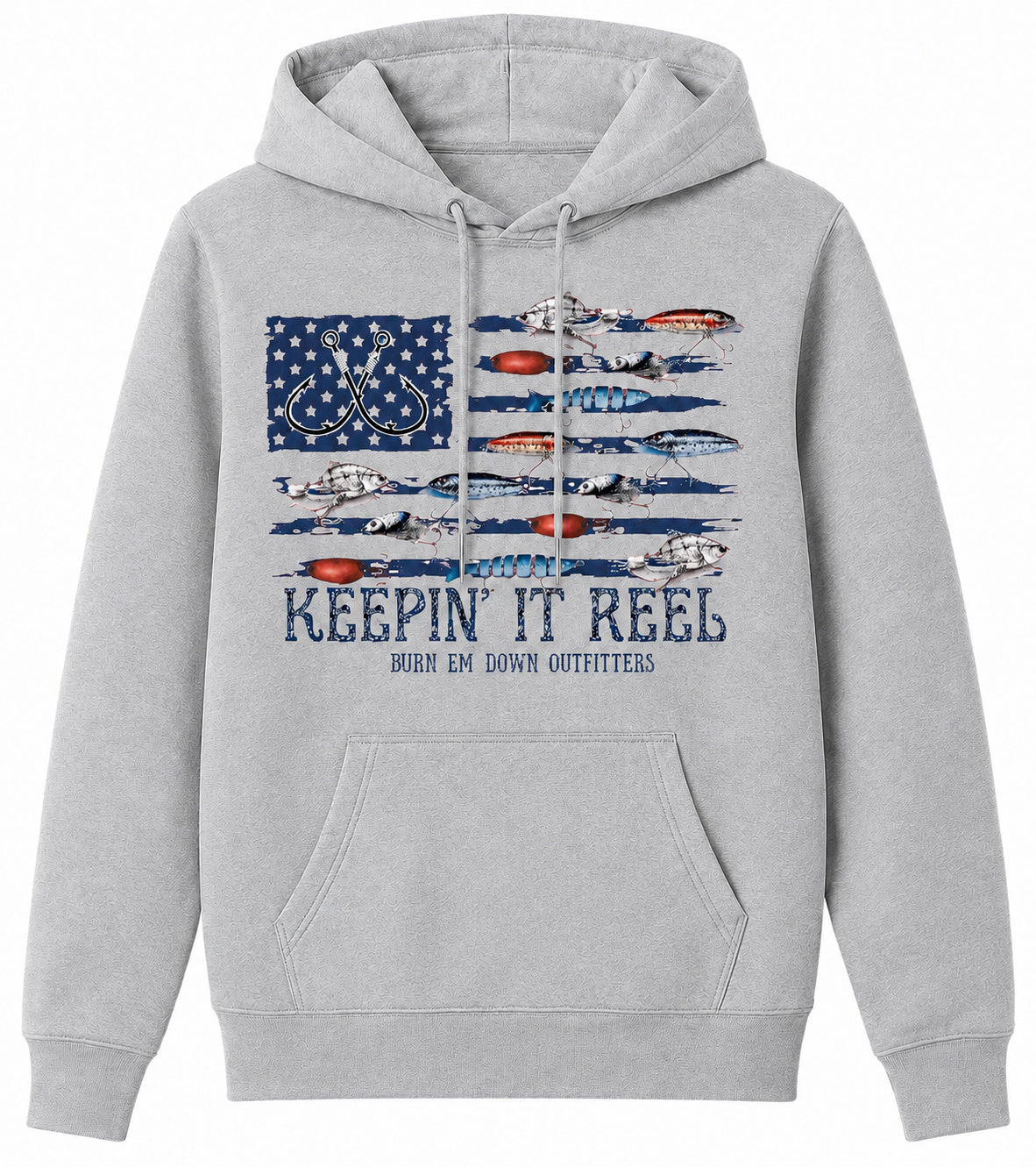 Keepin’ It Reel Hoodie – Gray