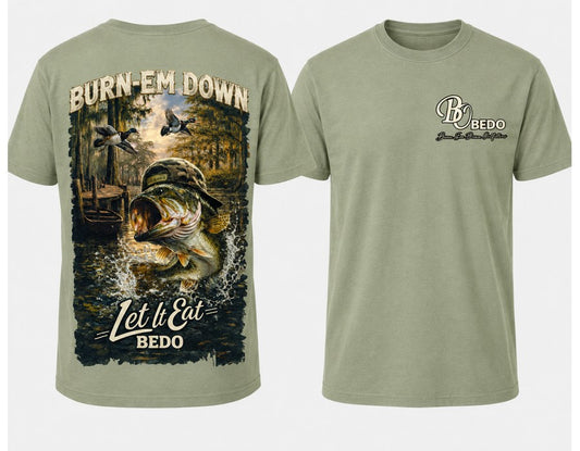“Let it Eat” Bass Tee - Sage