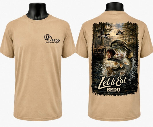 “Let It Eat” Bass Tee – Tan
