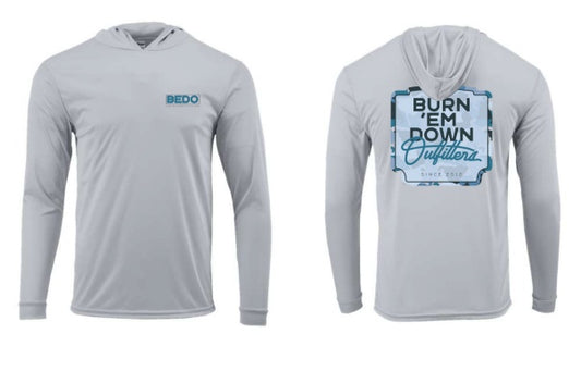 Burn ’Em Down Performance Hoodie – Light Gray