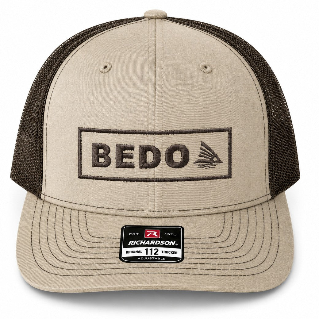 BEDO Fish Fin Trucker - Tan/Brown