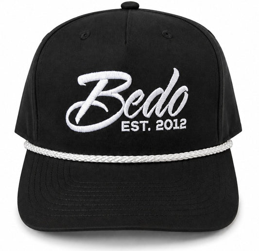BEDO Classic Script Rope Hat - Black