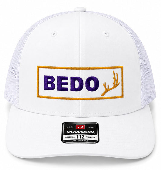 BEDO Antler Trucker - White Purple/Gold