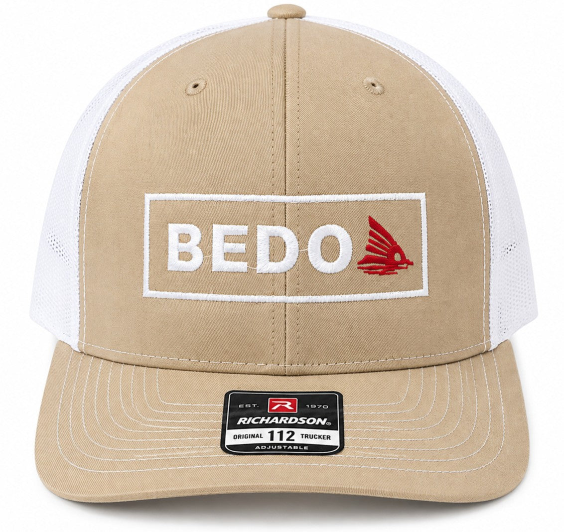 BEDO Fish Fin Trucker - Tan/White