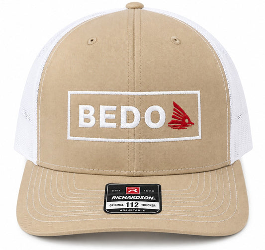 BEDO Fish Fin Trucker - Tan/White