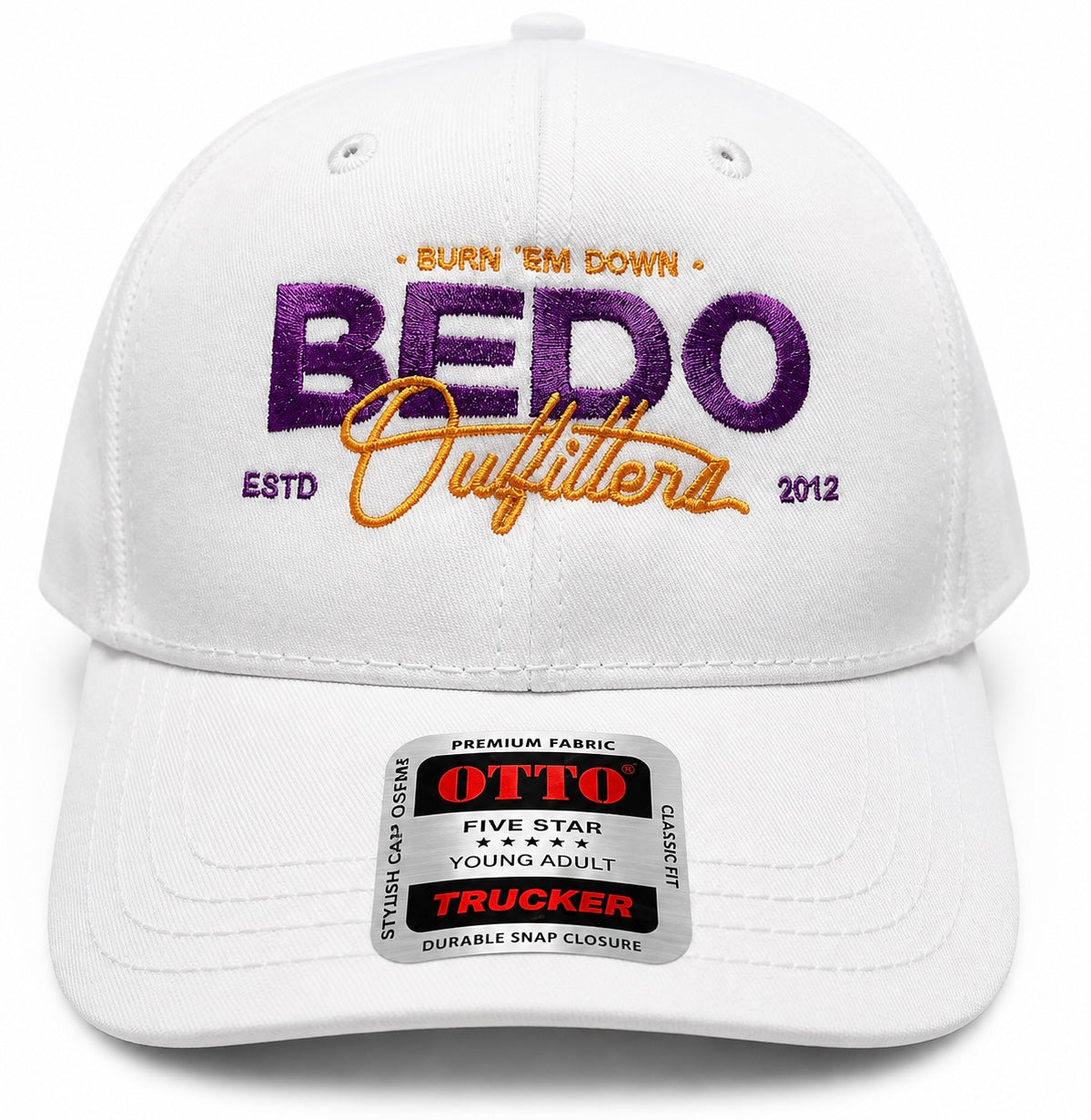 BEDO Outfitters Trucker - White Purple/Gold