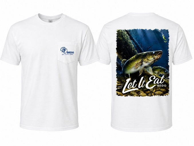 “Let It Eat” Fishing Tee – White