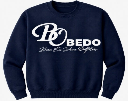 Signature Crewneck – Navy & White