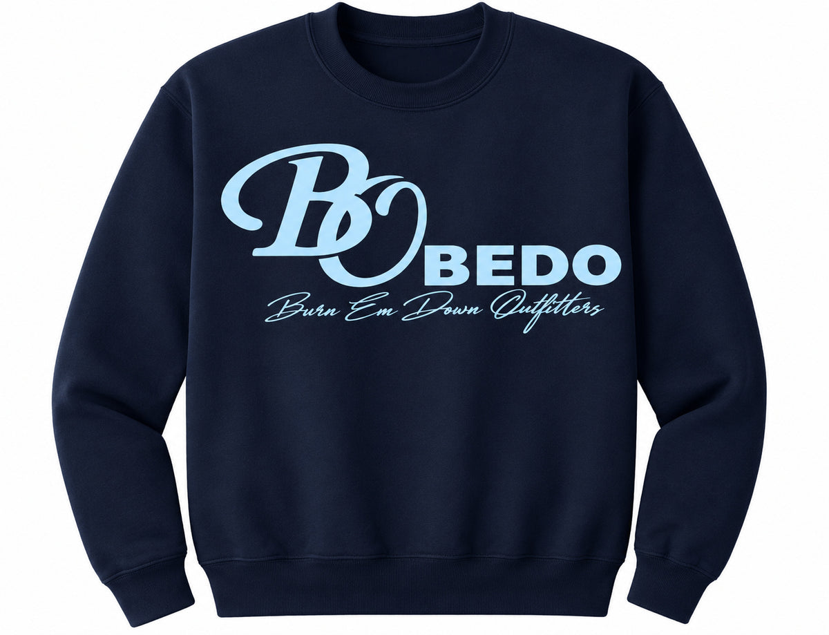 Signature Crewneck - Navy and Light Blue